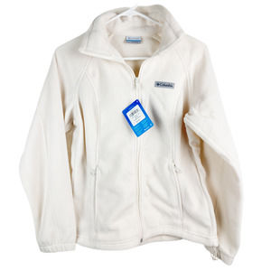 Columbia Women's Turtle Neck Fleece White Jacket XL